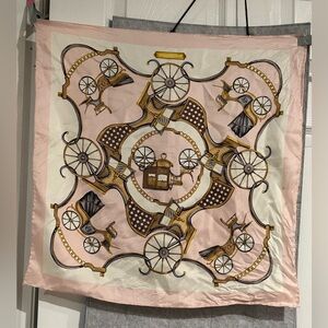 Victorian baby buggy  Silk scarf horse and buggie